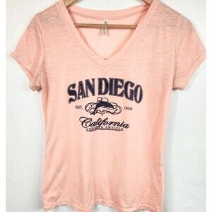 San Diego California Pink & Blue Women’s T-shirt Size Large
